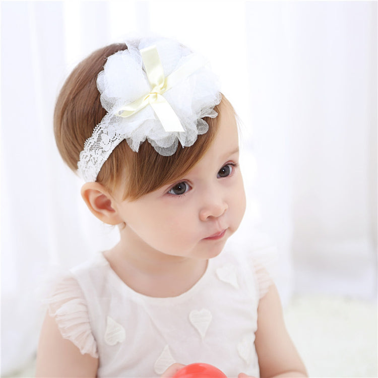 Hollie Baby Girl Boutique Ribbon & Lace Headband