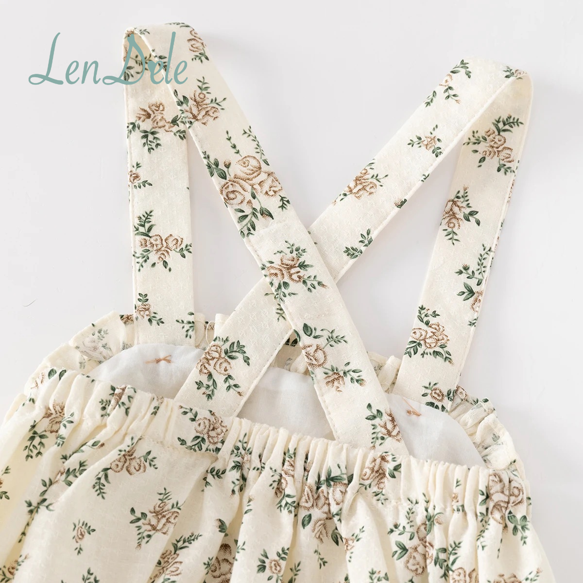 HEATHER Floral Suspender & White Top Set