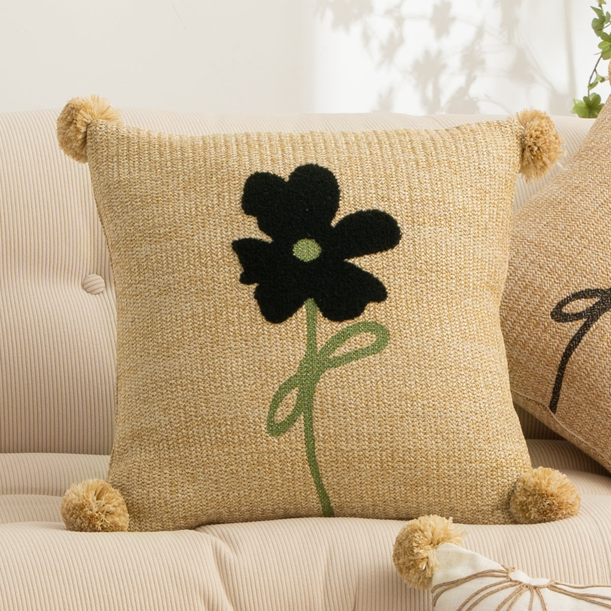 CC1 - Premium Quality Decorative Floral Embroidered Throw Pillow Cushion Covers 45x45 CM