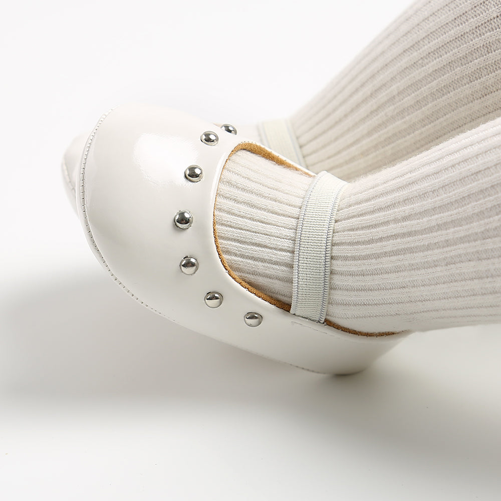 Cassidy Dress Shoes & Headbands Set in White