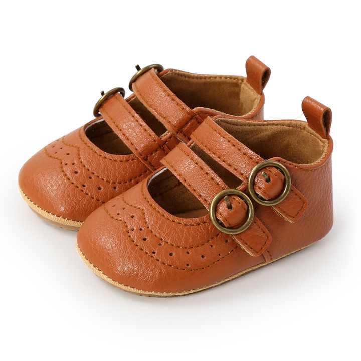 Casey Two-Strap Dress Shoes in Tan