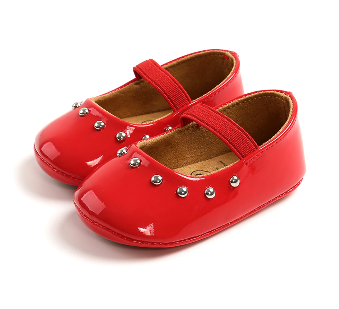 Cassidy Dress Shoes & Headbands Set in Red